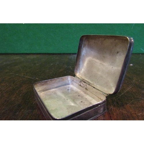500 - Solid Silver Pill Box Hinged Cover with Engraved Decoration