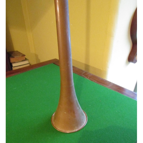 502 - Antique Copper and Brass Hunting Horn Approximately 40 Inches High