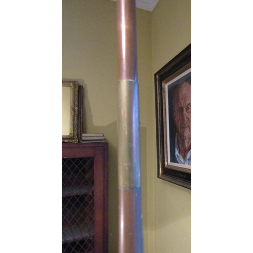 502 - Antique Copper and Brass Hunting Horn Approximately 40 Inches High