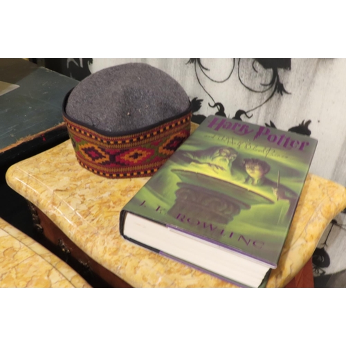 535 - Harry Potter Hardback Volume by JK Rowling and Eastern Gentleman's Cap Two Items in Lot