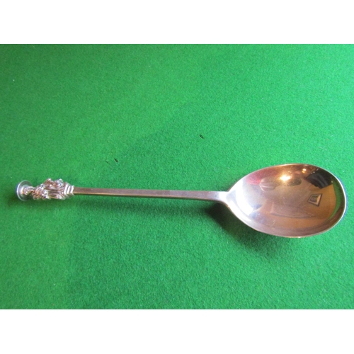 664 - Edwardian Seal Top Spoon Hallmark London Dated 1905 Approximately 8 Inches Long