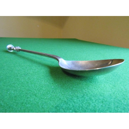 664 - Edwardian Seal Top Spoon Hallmark London Dated 1905 Approximately 8 Inches Long