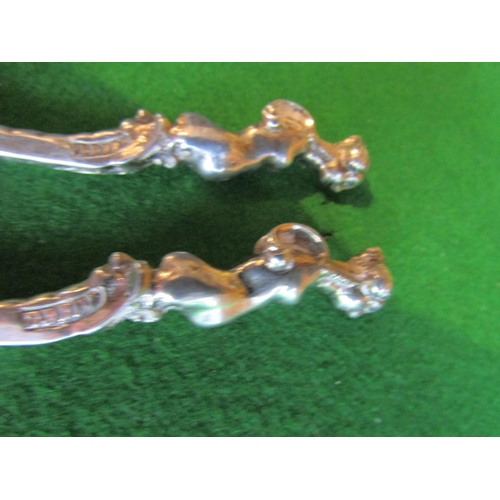 665 - Pair of Novelty Plated Spoons with Figural Handles Shaped Form Blades