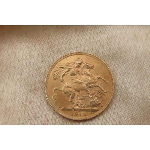 68 - Full Gold Sovereign Coin Dated 1912