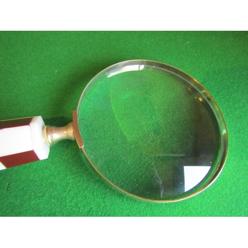 683 - Ebony Handled Magnifying Glass Brassbound Approximately 8 Inches Long