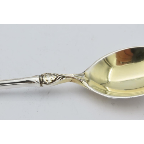 688 - Set of Six Solid Silver Figural Form Teaspoons Contained within Original Presentation Case