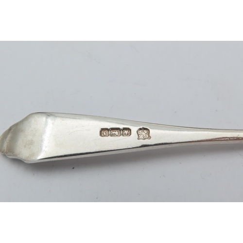 690 - Set of Six Solid Silver Sugar Spoons with Matching Sugar Tongs Contained within Original Presentatio... 