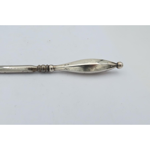 692 - Antique Solid Silver Button Hook and Shoe Horn Contained within Original Presentation Case Approxima... 