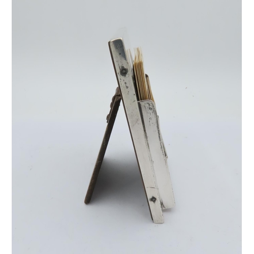 74 - Solid Silver Desk Calendar with Easel Back with Insert Cards Hallmarks to Base  Height Approximately... 