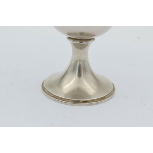 79 - Antique Solid Silver Novelty Musical Egg Timer Modelled as an Egg and Egg Cup Realistic Shell Should... 