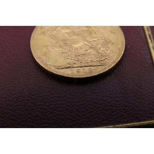 91 - Full Gold Sovereign Coin Dated 1912