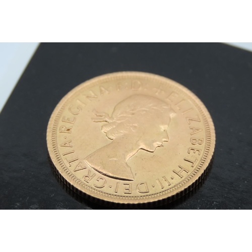 93 - Full Gold Sovereign Coin Queen Elizabeth II Dated 1968