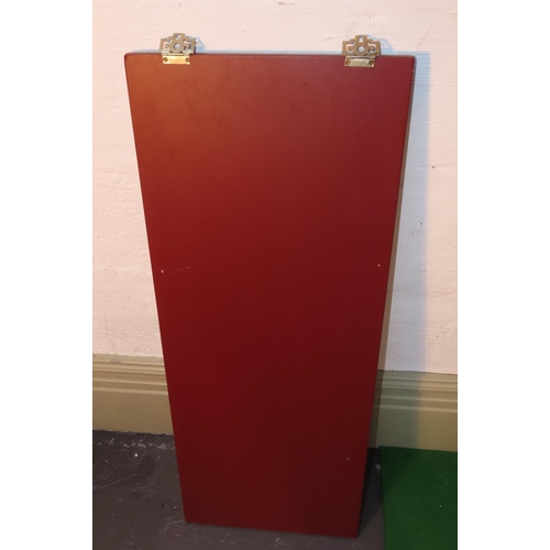 1013 - Pair of Red Ground Gilt and Lacquer Decorated Wall Panels Each Approximately 4ft High Attractively D... 