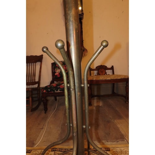 1029 - Unusual Cast Brass Vintage Hat and Coat Stand Approximately 6ft 4 Inches High