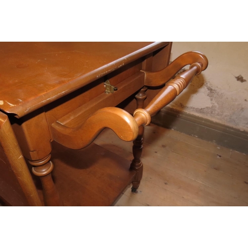 1032 - Hostess Trolley Carved Walnut Good Original Condition