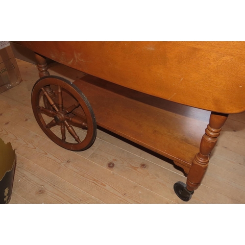 1032 - Hostess Trolley Carved Walnut Good Original Condition