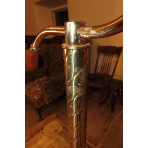 1034 - Brass Fitted Floor Lamp Approximately 5ft 8 Inches High