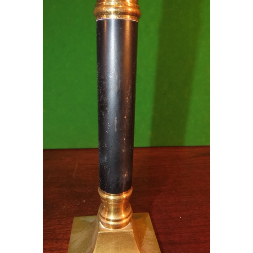 1039 - Pair of Cast Brass Pedestal Form Candle Rests Each Approximately 9 Inches High