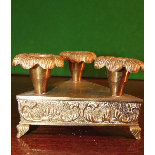 1040 - Four Cast Brass Vintage Peacock Decorated Napkin Rings and Candle Holder Five Pieces in Lot