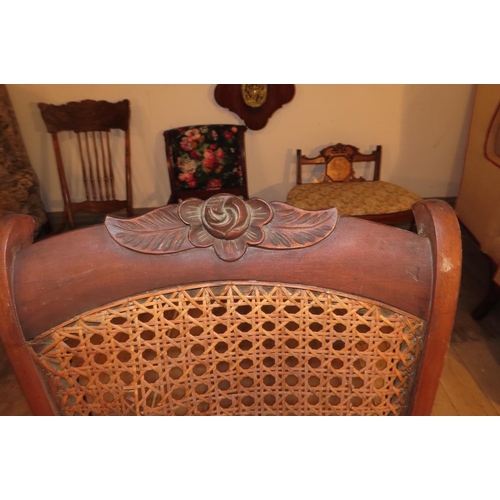 1041 - Edwardian Carved Walnut Rocking Chair