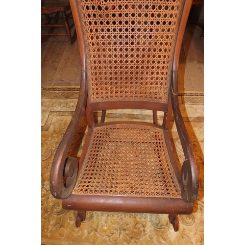 1041 - Edwardian Carved Walnut Rocking Chair