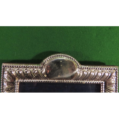 1048 - Pair of Solid Silver Photograph Frames Shaped Form with Gadrooned Decoration Approximately 8 Inches ... 