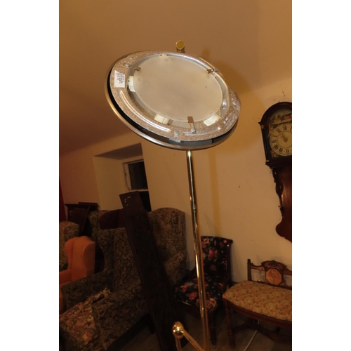 1050 - Retro Floor Lamp with Glass Shelf Table Unusual Design