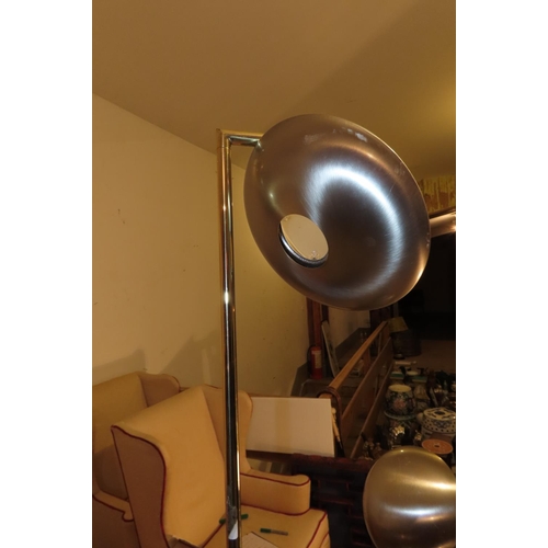 1050 - Retro Floor Lamp with Glass Shelf Table Unusual Design