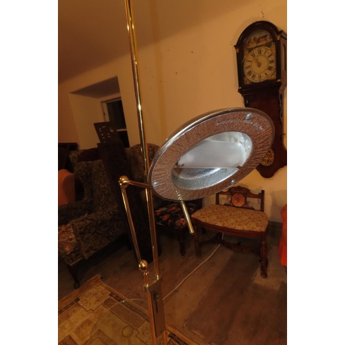 1050 - Retro Floor Lamp with Glass Shelf Table Unusual Design