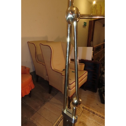 1050 - Retro Floor Lamp with Glass Shelf Table Unusual Design