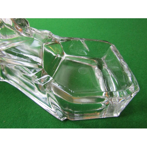 1067 - Vintage Crystal Desk Tidy with Polar Bear Motif Decoration Good Original Condition Approximately 9 I... 