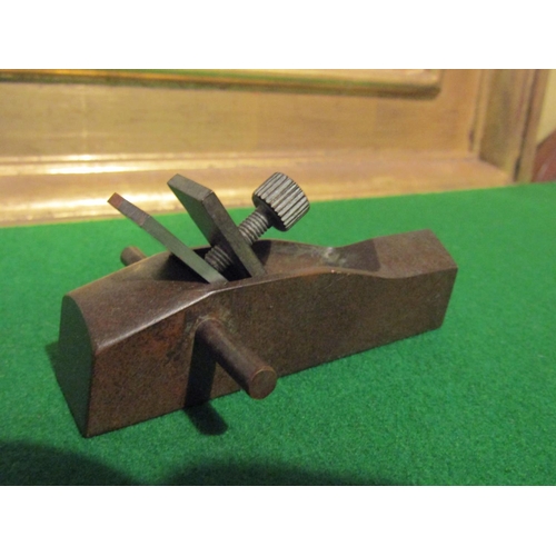 1072 - Miniature Bronze Plane Good Working Order Approximately 3 Inches Wide