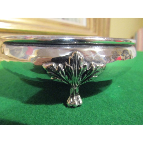 1078 - Four Pieces of Antique Silver Plate including Circular Form Salt Approximately 4 Inches Diameter Han... 