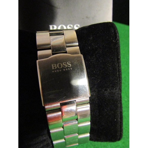 1079 - Hugo Boss Designer Gentleman's Wristwatch with Roman Numeral Decorated Dial Original Box and Papers