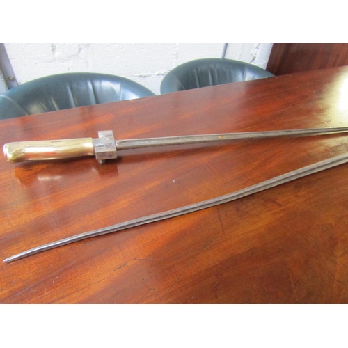 1097 - Two French Bayonets' Antique Approximately 25 Inches Long