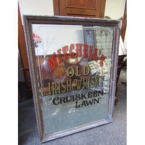 1099 - Mitchells Old Irish Whiskey Pub Mirror Of Large Size Approximately 4ft High x 3ft Wide