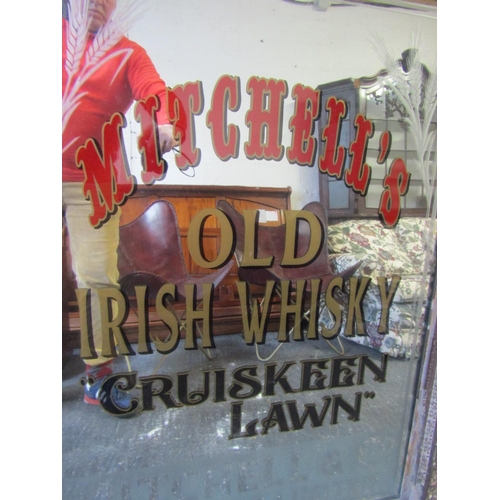 1099 - Mitchells Old Irish Whiskey Pub Mirror Of Large Size Approximately 4ft High x 3ft Wide