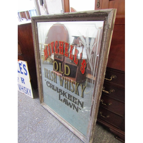 1099 - Mitchells Old Irish Whiskey Pub Mirror Of Large Size Approximately 4ft High x 3ft Wide