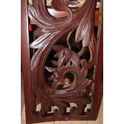 1105 - Two Carved Wooden Panels Largest Approximately 4ft 6 Inches High