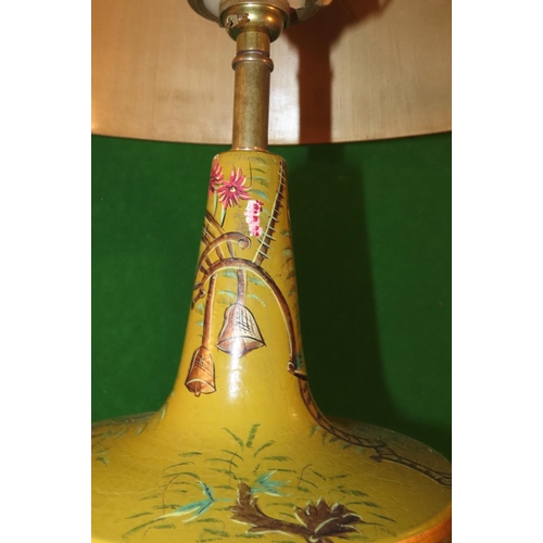 1116 - Toileware Yellow Ground Gilt Decorated Urn Form Large Size Approximately 32 Inches High Electrified ... 