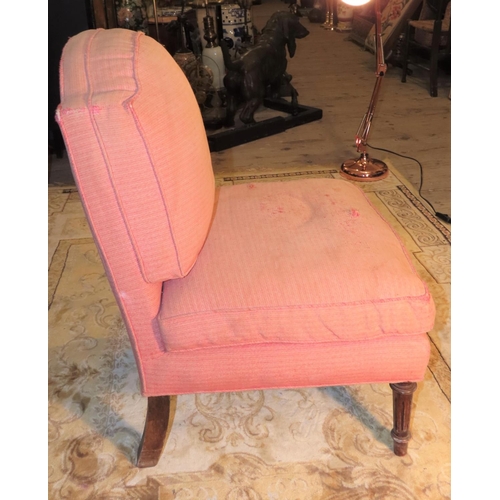 1127 - Edwardian Bedroom Chair on Turned and Fluted Supports