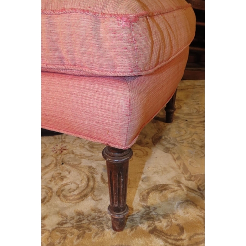 1127 - Edwardian Bedroom Chair on Turned and Fluted Supports