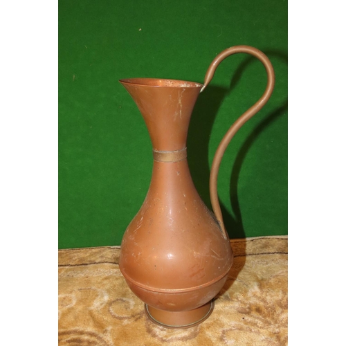 1140 - Four Antique Copper Items including Kettle