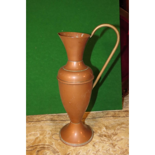 1140 - Four Antique Copper Items including Kettle