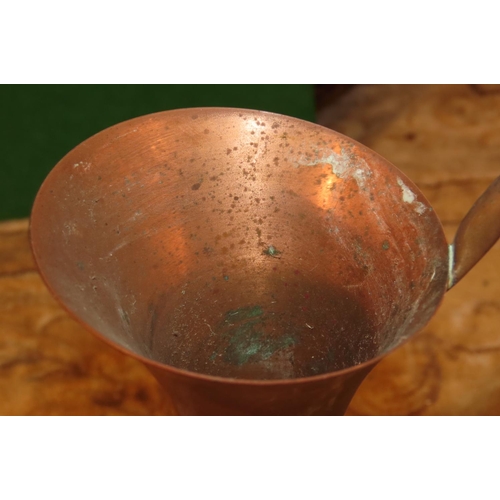 1140 - Four Antique Copper Items including Kettle