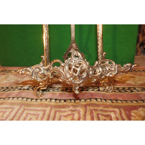 1147 - Pair of Cast Brass Form Table Easels