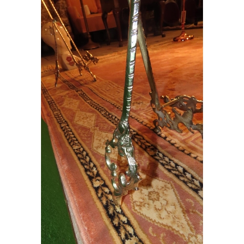 1147 - Pair of Cast Brass Form Table Easels