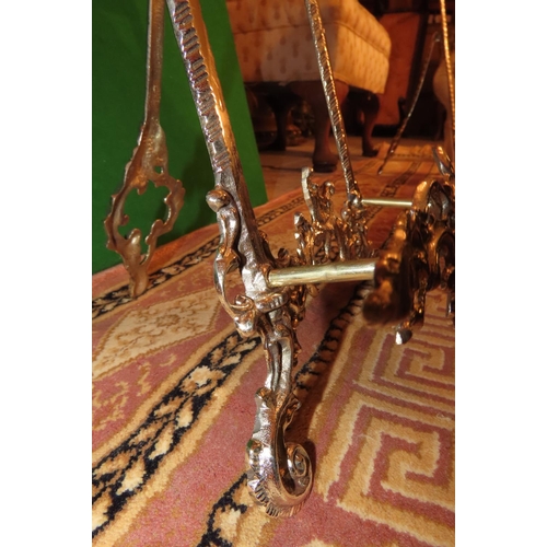 1147 - Pair of Cast Brass Form Table Easels