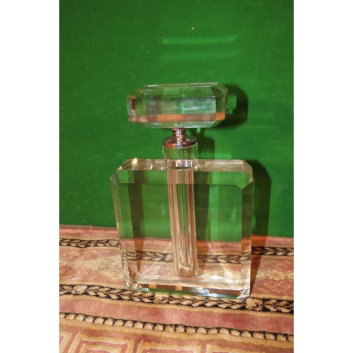 1155 - Large Cut Crystal Chanel No 5 Shop Display Perfume Bottle Approximately 7 Inches High