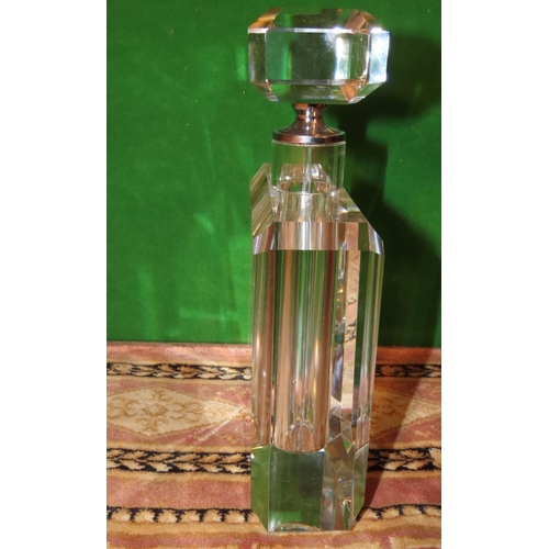 1155 - Large Cut Crystal Chanel No 5 Shop Display Perfume Bottle Approximately 7 Inches High